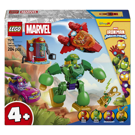 Lego ® ǀ Marvel Iron Man og hans fantastiske venner Loke mod Team Iron Man - gave til børn fra 4 år - 11211