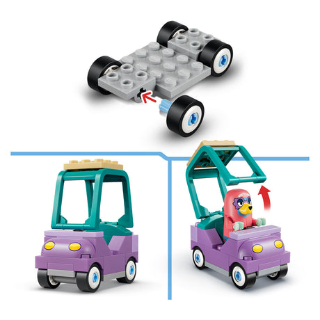 Lego blå bedstemor med bingo og blåt byggesæt med legetøj til børn 11216