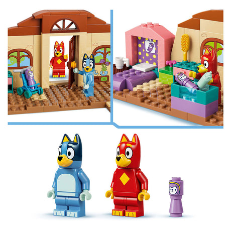 Lego blå skole med rustent og blåt legetøj til småbørn og førskolebørn 11221