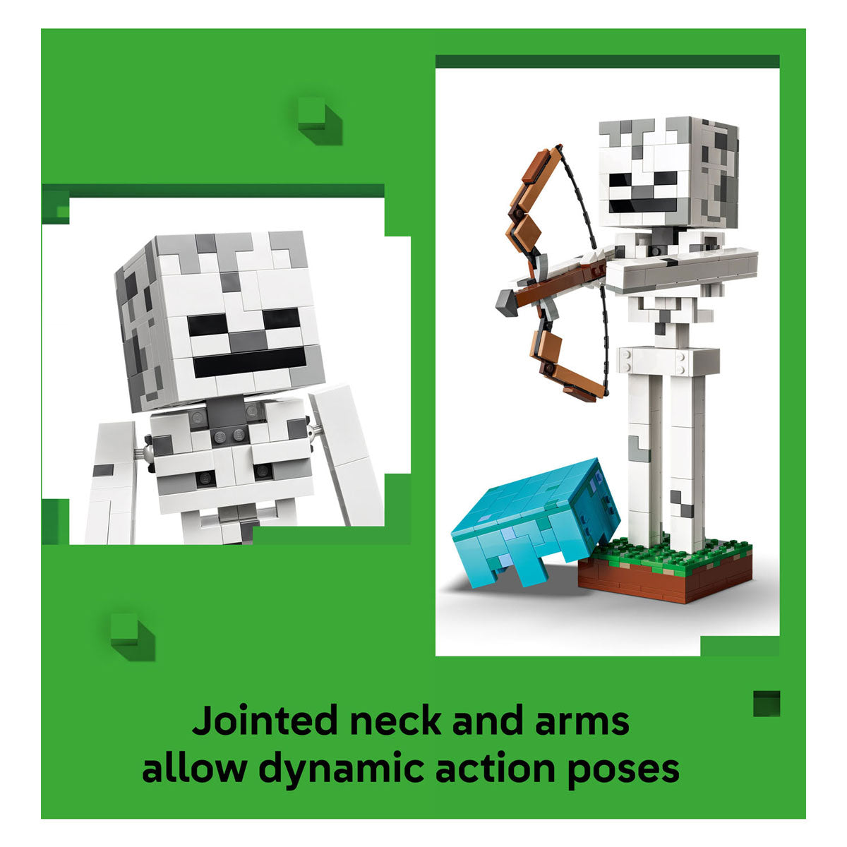Lego ® Minecraft® skelettet - dekorativt spillelegetøj - modelbyggesæt - gaming merchandise til børn fra 10 år - 21594