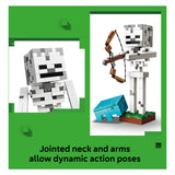 Lego ® Minecraft® skelettet - dekorativt spillelegetøj - modelbyggesæt - gaming merchandise til børn fra 10 år - 21594