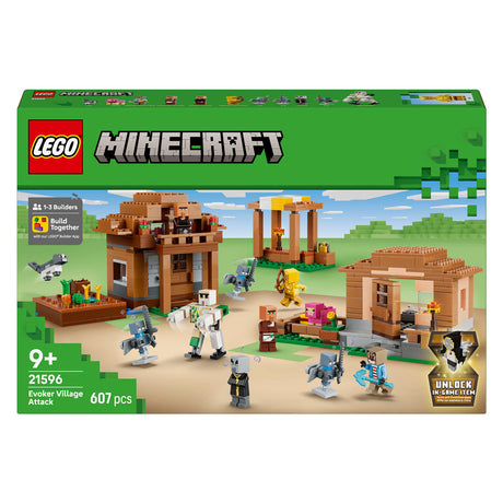 Lego minecraft summoner village attack legetøj til børn med 11 figurer fra videospillet 21596