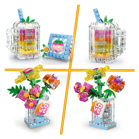 Lego creator 3i1 parfumeflaske med blomster legetøj til børn og børnehave dekoration 31383