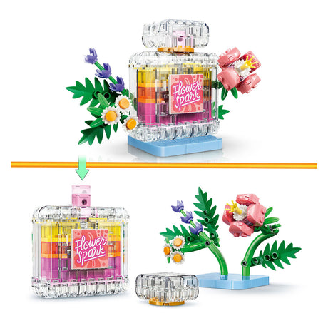 Lego creator 3i1 parfumeflaske med blomster legetøj til børn og børnehave dekoration 31383
