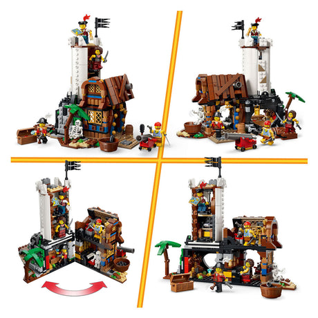 Lego creator 3i1 klassisk piratskib piratbådslegetøj til børn 31387