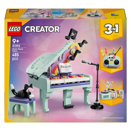 Lego creator 3i1 klaver med kat og radio og pladespiller legetøj til børn 31392