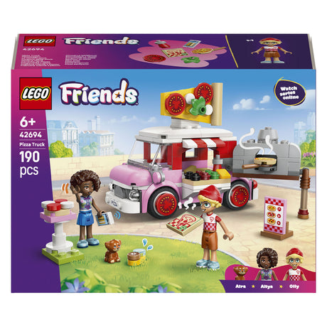 Lego friends pizza lastbil legetøj til børn fra 6 år og derover med 2 figurer 42694