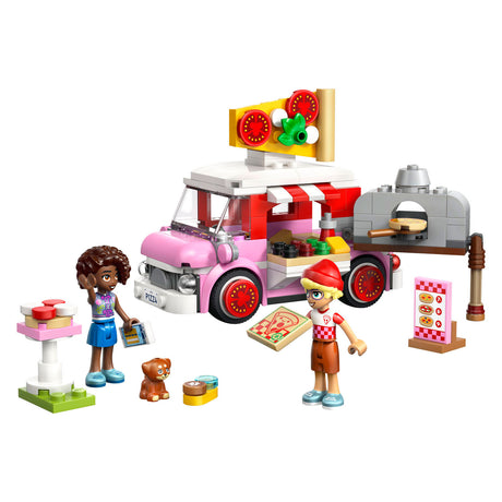 Lego friends pizza lastbil legetøj til børn fra 6 år og derover med 2 figurer 42694