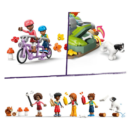 Lego friends hyggelig skovhytte i efterårslegetøj med dyrefigurer og dukker 42705