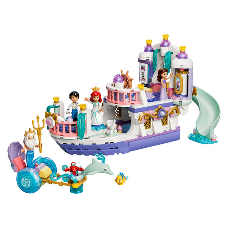 Lego ǀ Disney Princess Ariels Royal Wedding Boat byggesæt til børn med 7 figurer 43299