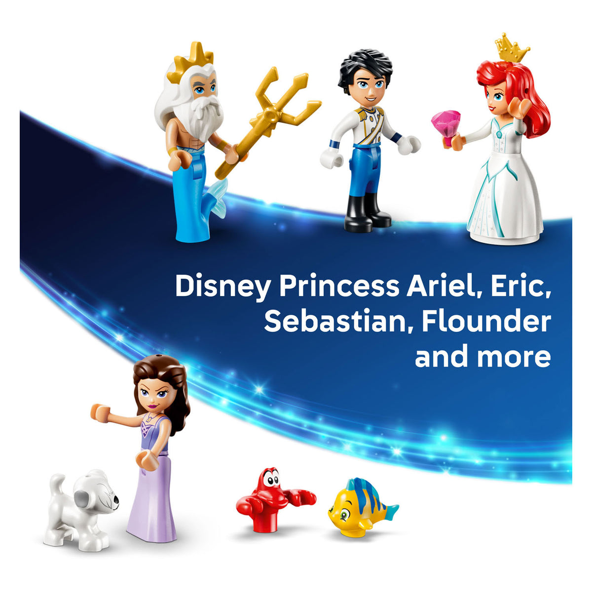 Lego ǀ Disney Princess Ariels Royal Wedding Boat byggesæt til børn med 7 figurer 43299