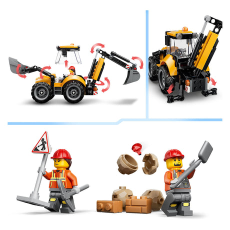 Lego city gul rendegraver legetøj til børn og vuggestue dekoration 60480
