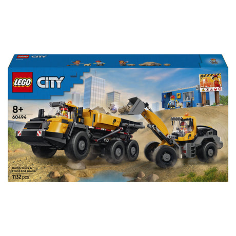 Lego city dumper og frontlæsser køretøjslegetøj til børn 60494