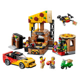 Lego city pizzacenter med køretøjer pizzalegetøj til børn 60496