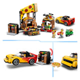 Lego city pizzacenter med køretøjer pizzalegetøj til børn 60496