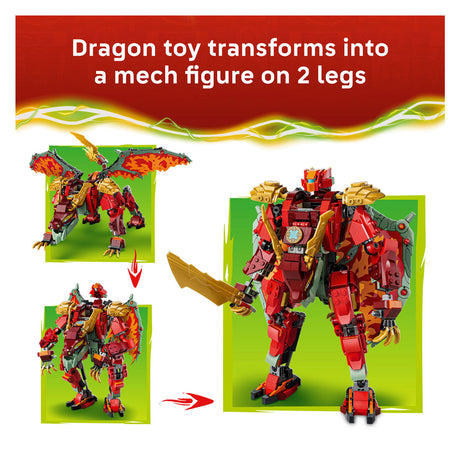 Lego ninjago wyldfyres transformerende drage mecha dragelegetøj til børn 71868