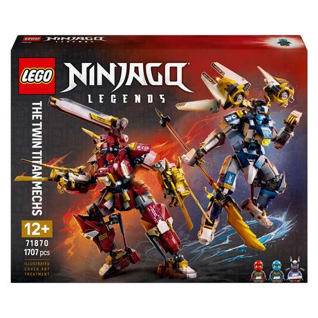 Lego ninjago det to høje mek byggesæt til børn med actionfigurer 71870
