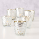Boltze home fyrfadsstage patty 2-delt glas h7-9 cm hvidguld