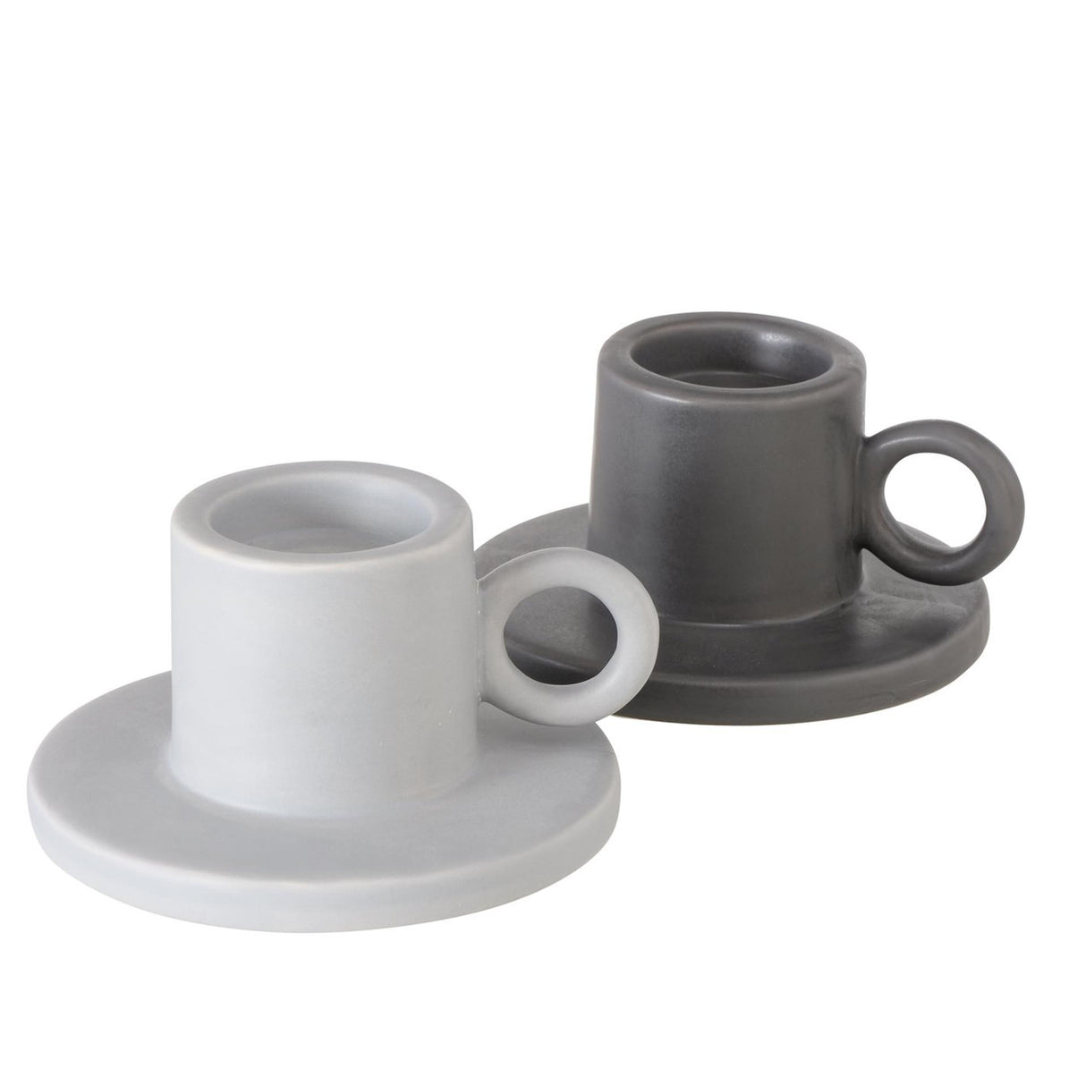 Boltze home lysestage bryona sconce h7cm lavet af sten hvid grå til te eller middagslys