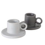 Boltze home lysestage bryona sconce h7cm lavet af sten hvid grå til te eller middagslys
