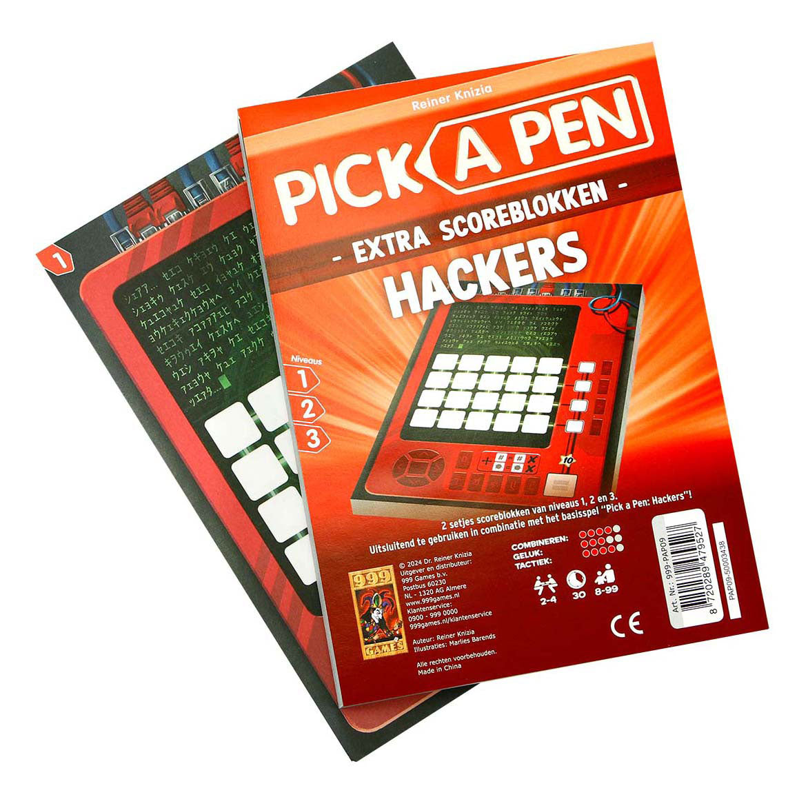 999spil 999 spil pick a pen hackers score pads, 2 stk.