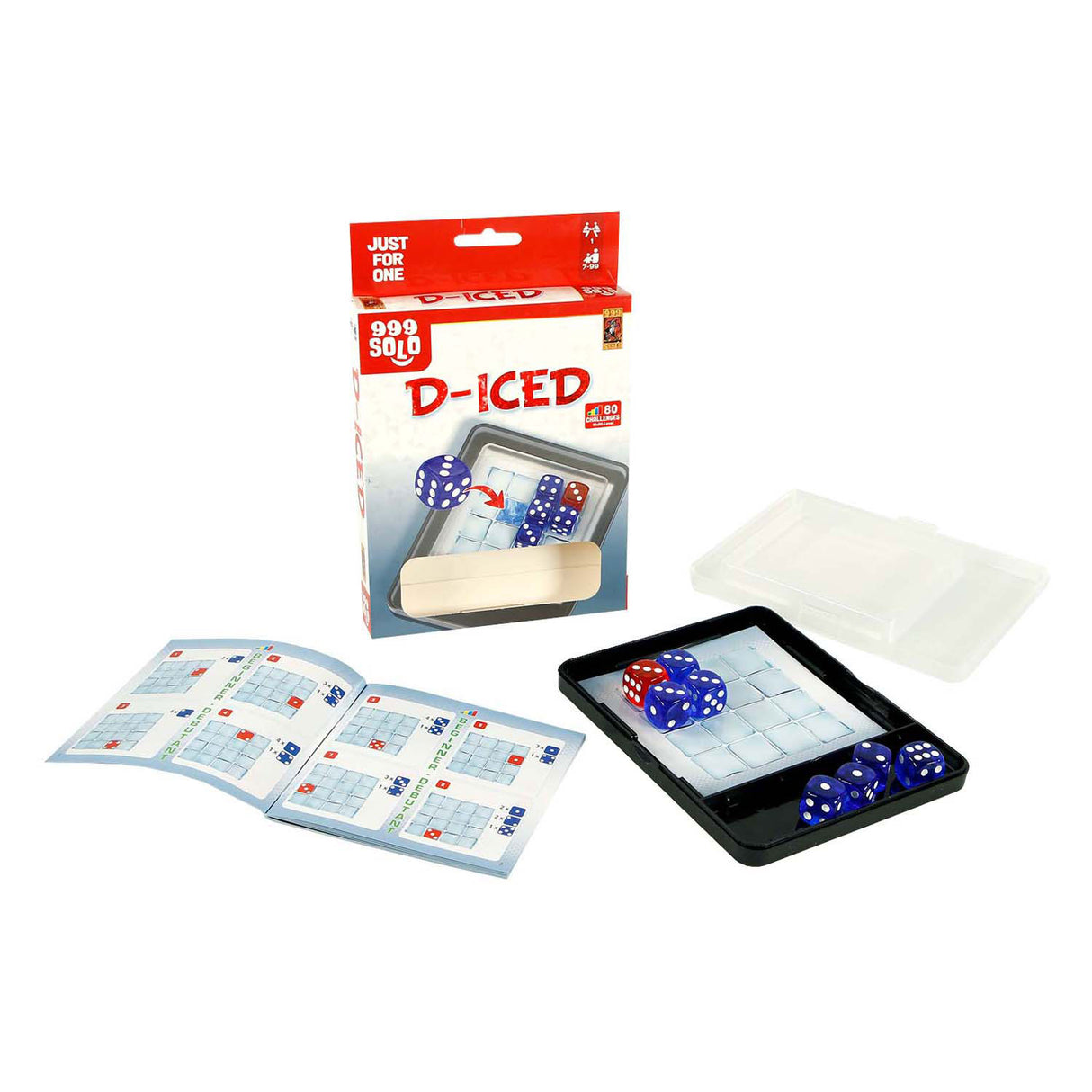 999games 999 spil d-iced tankespil (hollandsk, 1 spiller, fra 7 år, 80 opgaver)
