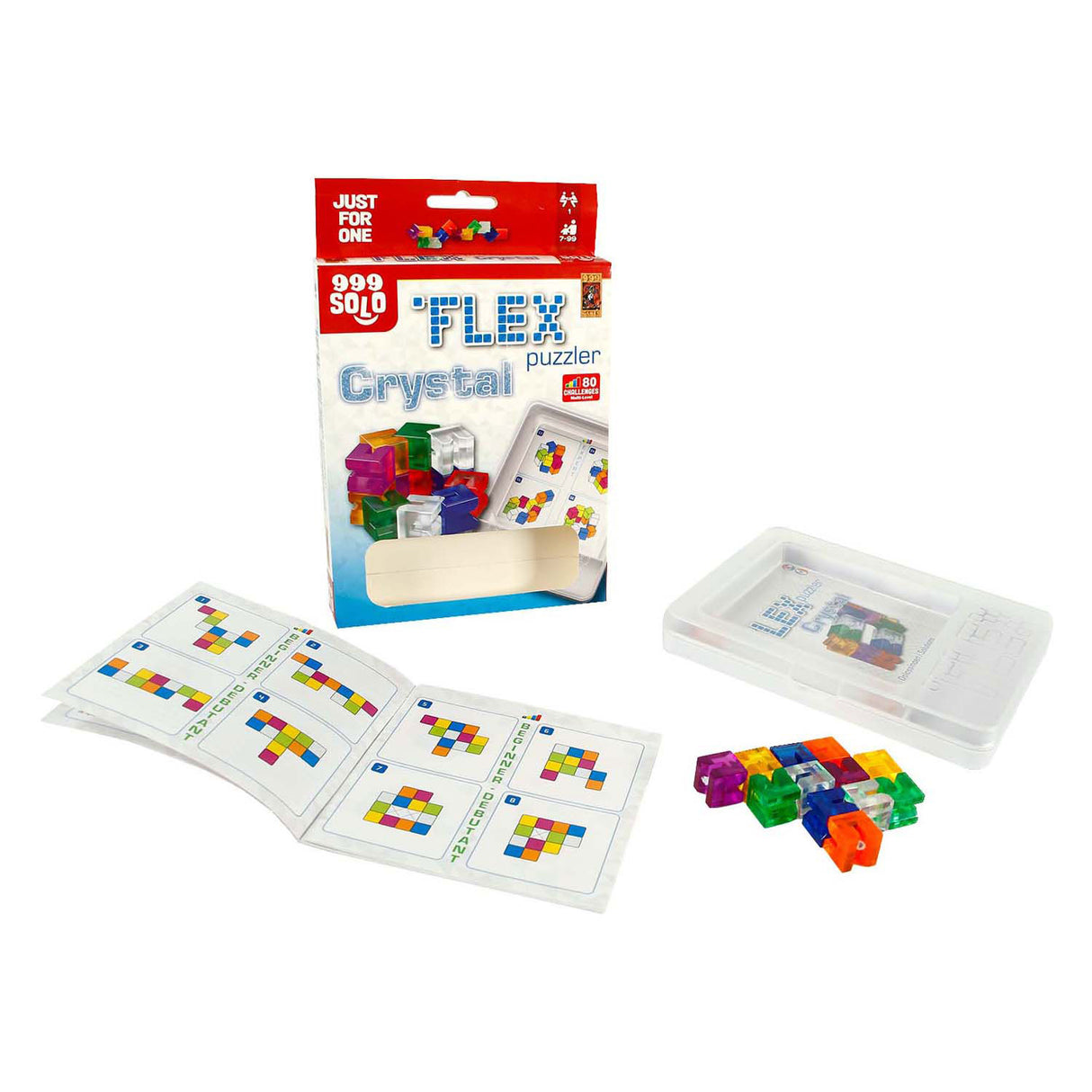999spil 999 spil flex puslespil krystal tænkespil (hollandsk, 1 spiller, fra 7 år, 80 opgaver)