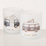 Boltze home fyrfadsstage glas 2-delt autocamper