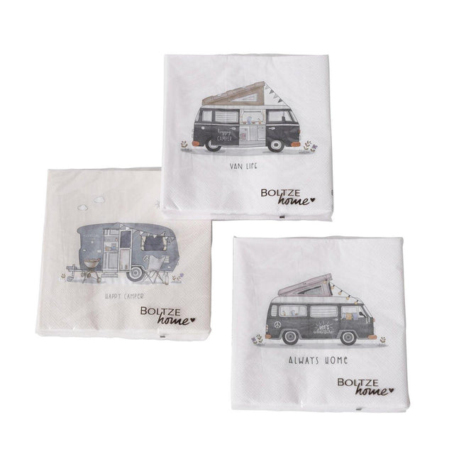 Boltze home servietter vanlife camper 20 stk 33x33cm