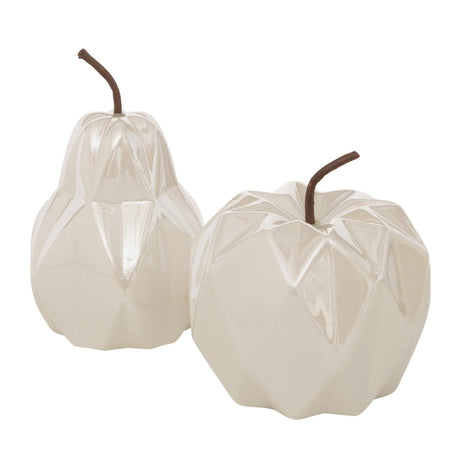 Boltze hjem dekorativ statue 'cutty' porcelæn hvid 10x14cm 2 assorteret