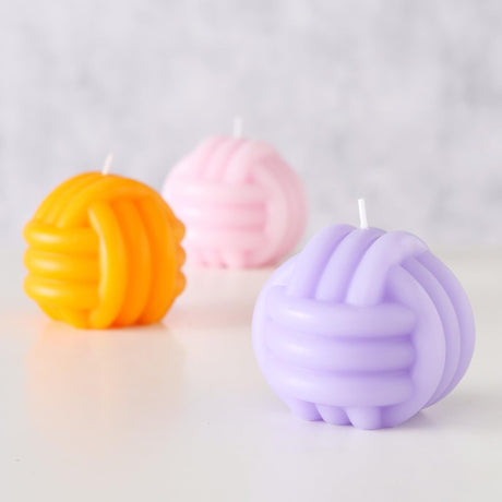Boltze home stearinlys knap form h8cm dia 8,5cm lilla pink