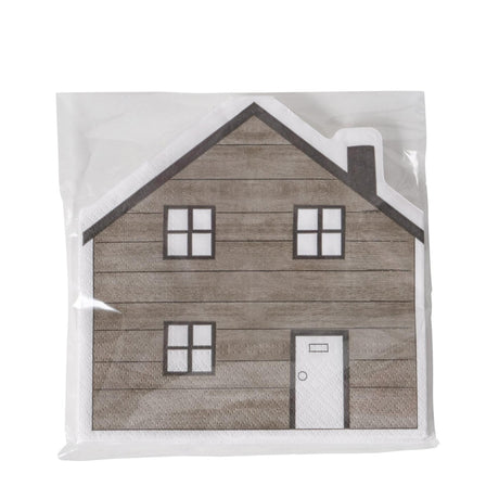 Boltze hjemmeservietter homewood i form af et hus 12 stykker (foldet 16x16cm)