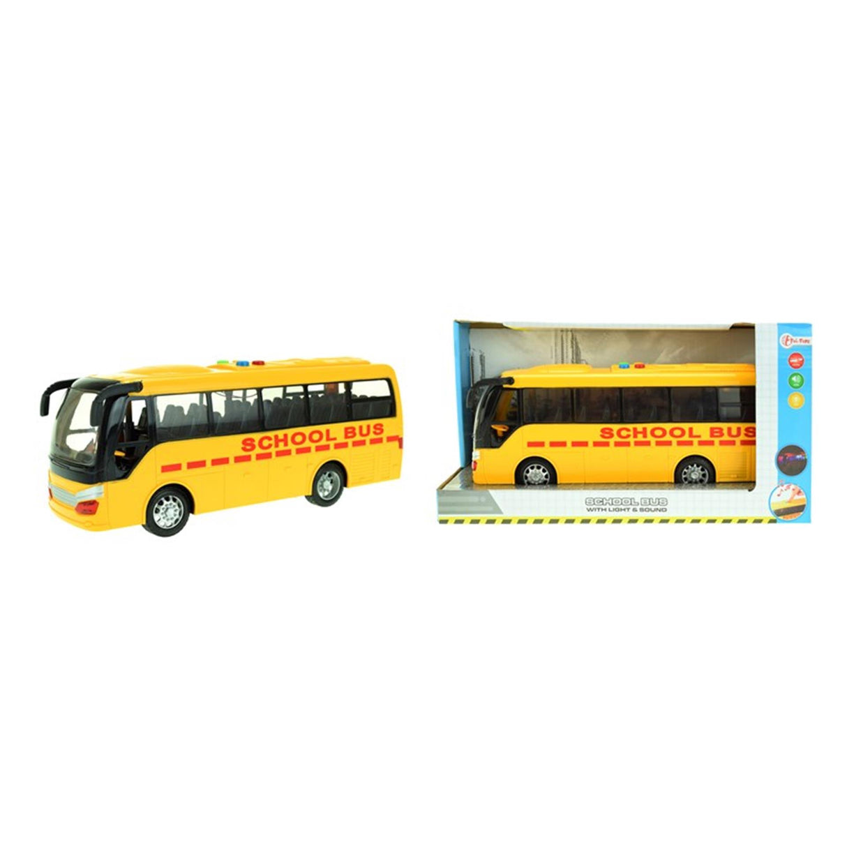 Toi-legetøj toi-legetøj friktionsskolebus med lys og lyd (ekskl. batterier)