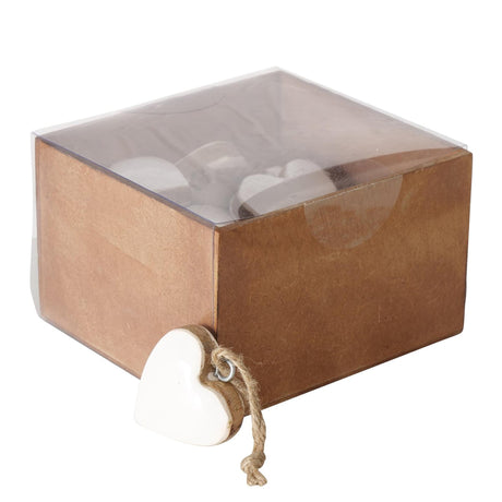 Boltze home pendel hjerte inami træ 5x5cm 16 stk