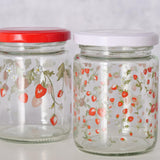 Boltze hjemmeopbevaringskrukke 'emily' jordbærglas 240ml dia.7x9cm 2 assorteret