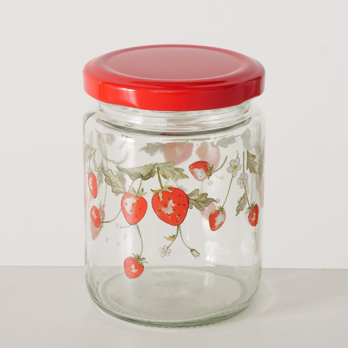 Boltze hjemmeopbevaringskrukke 'emily' jordbærglas 240ml dia.7x9cm 2 assorteret