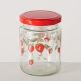 Boltze hjemmeopbevaringskrukke 'emily' jordbærglas 240ml dia.7x9cm 2 assorteret