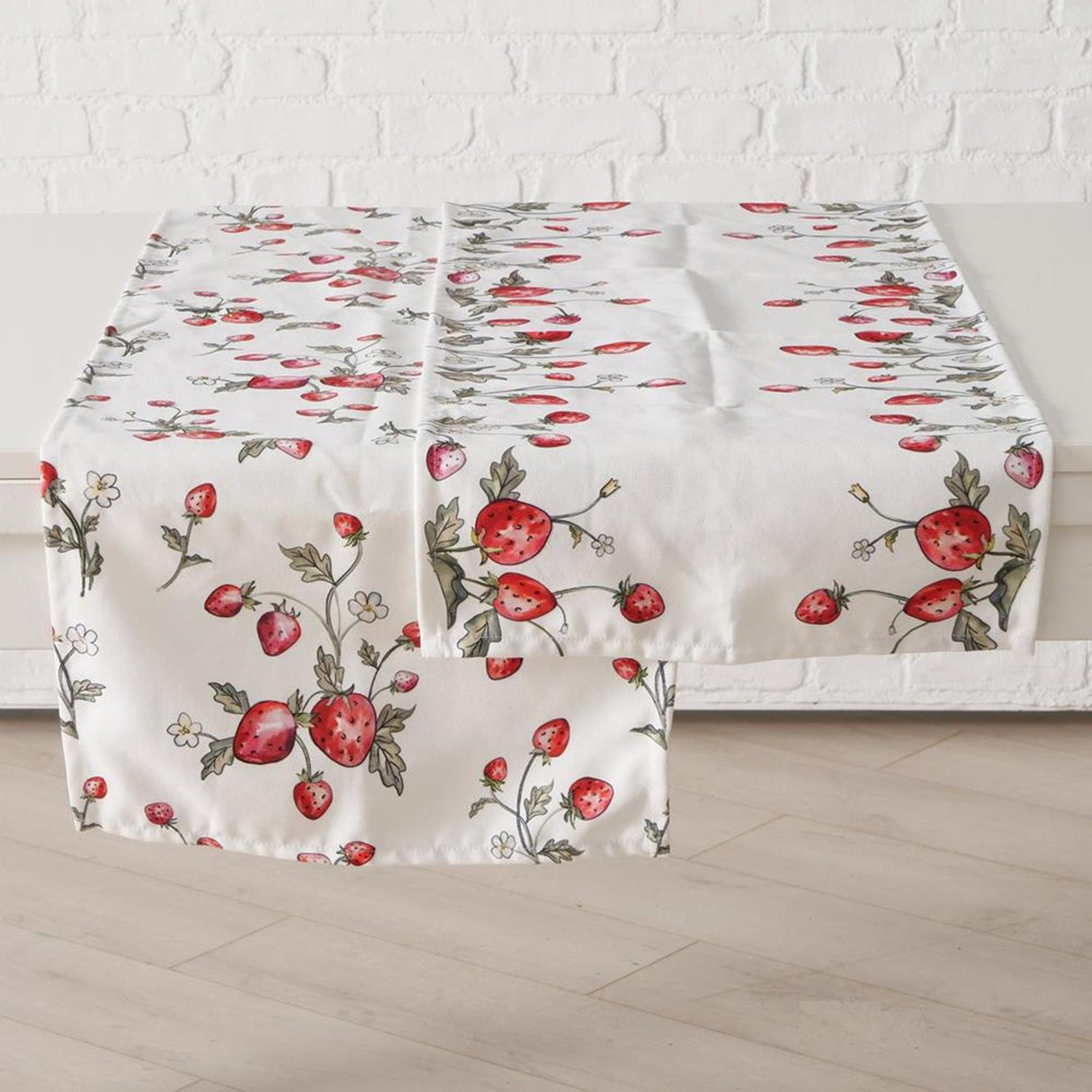 Boltze hjemmebordløber jordbær 'emily' polyester 40x142cm 2 assorteret
