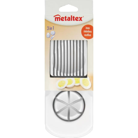 Metaltex æggeskærer dobbelt plast rustfrit stål på kort