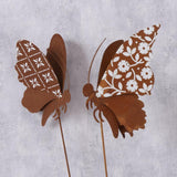 Boltze hjemmehavestik sommerfugl 'lilly' 21x30x125cm metal rustbrun håndlavet