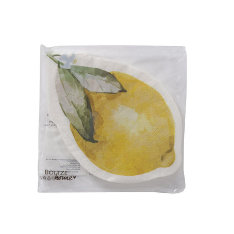 Boltze hjemmeservietter 'capri' citron 16x16cm 12-delt papir