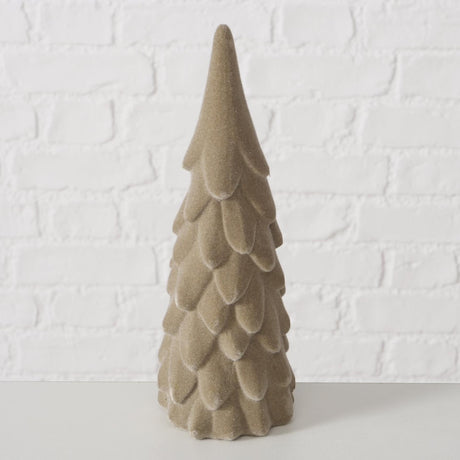Boltze hjemme dekorativ juletræ 2-delt h22 cm polyresin beige