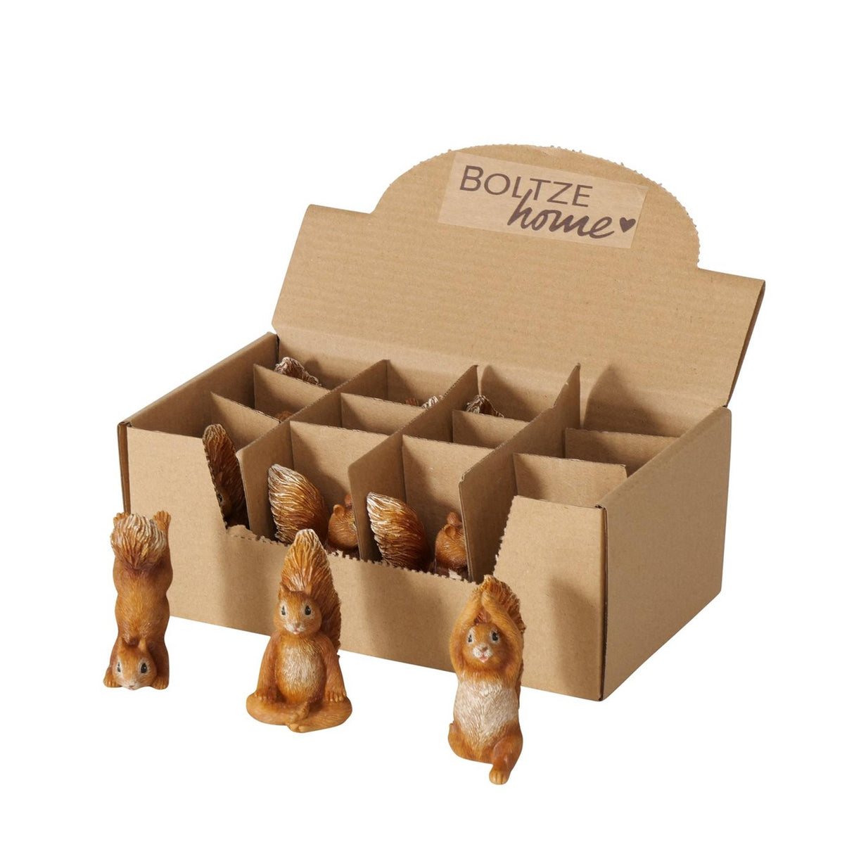 Boltze hjemmestatue uoga egern albert h7cm polyresin brun