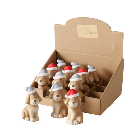 Boltze hjemmestatue hund smoothy h7,4 cm terracotta brun