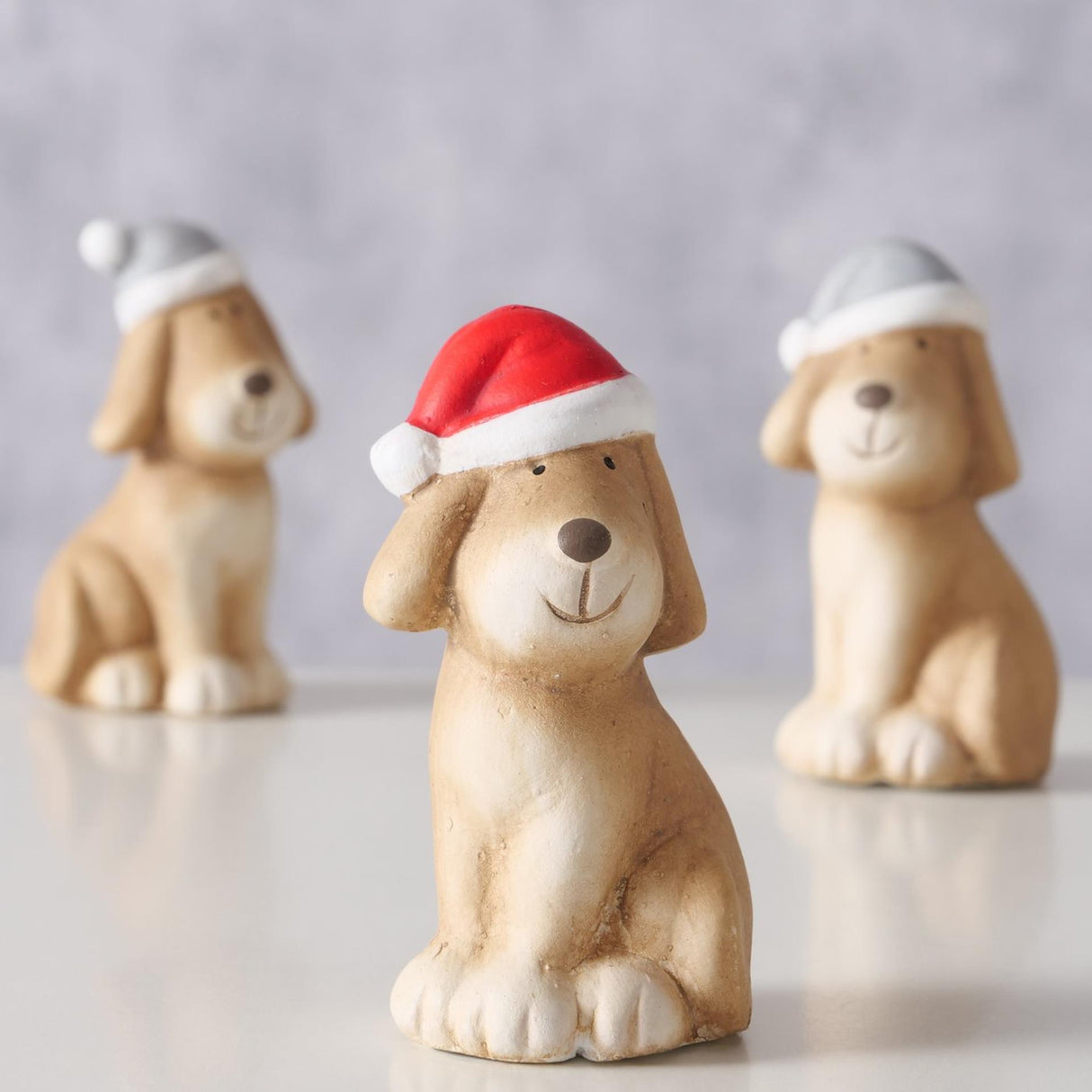 Boltze hjemmestatue hund smoothy h7,4 cm terracotta brun