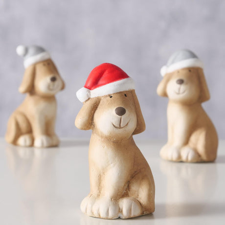 Boltze hjemmestatue hund smoothy h7,4 cm terracotta brun
