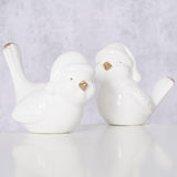 Boltze home bird ville dolomit h9cm hvidguld med nissehue