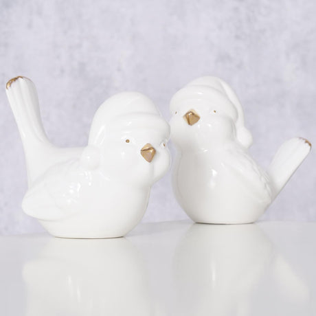 Boltze home bird ville dolomit h9cm hvid