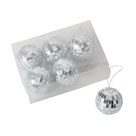 Boltze home julekugle disco glas 5x5cm 6 stk