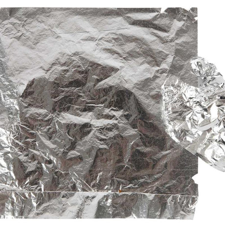 Creativ company imiteret metalplade, plade 16x16 cm, sølv, 0,625 m2, 25 plader 1 æske